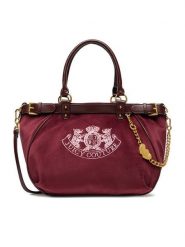 Juicy Couture Torebka CEO-BIJXT8987WZC Bordowy. Czerwone torebki klasyczne damskie Juicy Couture, bez wzorów, z materiału, bez dodatków. Za 449.99 zł.