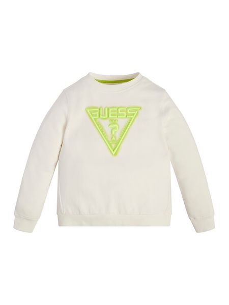 Guess Bluzka L3GQ21 FL04D Biały Regular Fit. Białe t-shirty chłopięce Guess, z aplikacjami, z bawełny, bez ramiączek. Za 139.99 zł.