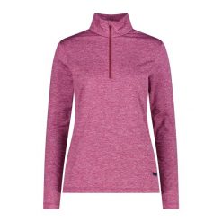 Damski sweter z golfem z jerseyu CMP. Fioletowe golfy damskie CMP, bez wzorów, z jersey, bez ramiączek. Za 290.50 zł.