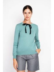 ASSUILI Sweter w kolorze turkusowym rozmiar: 42. Niebieskie swetry klasyczne damskie Assuili, bez kołnierzyka. Za 104.39 zł.