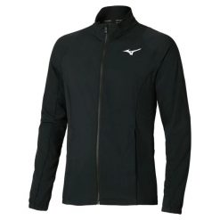 Kurtka z dresu Mizuno Frontier Shadow. Czarne kurtki treningowe męskie Mizuno, l, bez wzorów, z dresówki, na fitness i siłownię. Za 349.99 zł.