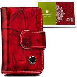 Portfel damski Peterson PTN 76115-BFBC czerwony. Czerwone portfele damskie Peterson, bez wzorów, ze skóry. Za 94.99 zł.