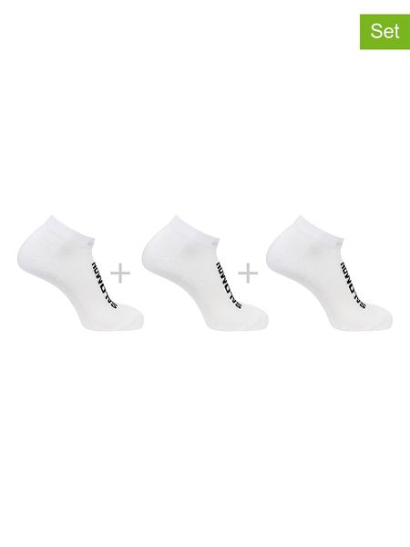 SALOMON Skarpety funkcyjne (3 pary) "Everyday Low" w kolorze białym rozmiar: 45-47. Białe skarpetki męskie Salomon, bez wzorów, prążkowane. Za 34.93 zł.