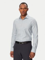 Calvin Klein Koszula LV019EU148 Niebieski Slim Fit. Niebieskie koszule męskie CALVIN KLEIN, m, bez wzorów, z bawełny, bez kołnierzyka, bez ramiączek. Za 369.99 zł.