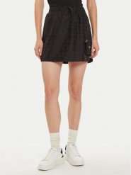 Guess Spódnica mini V4BD00 WGLW2 Czarny Regular Fit. Czarne spódniczki damskie Guess, xxs, z aplikacjami, z syntetyku, mini. Za 169.99 zł.