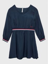 Pepe Jeans Sukienka codzienna PG951580 Granatowy Regular Fit. Niebieskie spodnie dziewczęce Pepe Jeans, z jeansu. Za 259.99 zł.