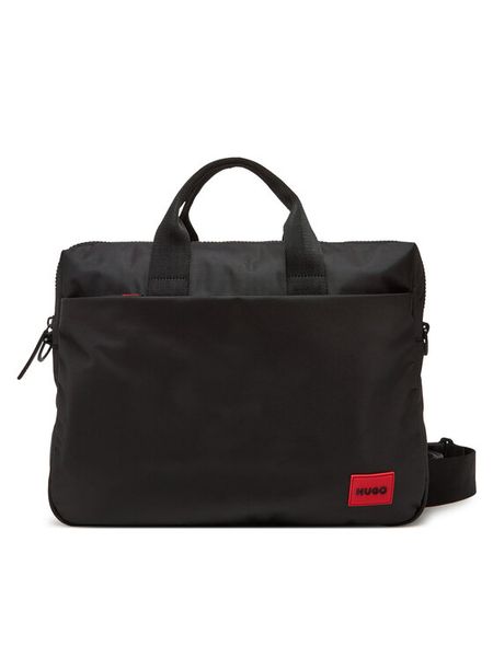 HUGO Torba na laptopa Ethon 3.0 50549002 Czarny. Czarne torby na laptopa damskie Hugo, bez wzorów, z materiału. Za 429.99 zł.