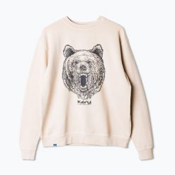 Bluza polarowa męska KAVU Core Crew. Brązowe bluzy bez kaptura męskie KAVU, m, z polaru. Za 279.99 zł.