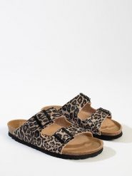 BACKSUN Klapki "Bali" w kolorze brązowo-czarnym rozmiar: 42. Brązowe klapki damskie Backsun, bez wzorów, bez obcasa. Za 130.99 zł.