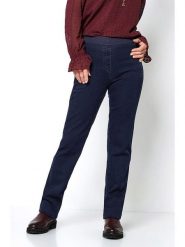 Relaxed by TONI Jegginsy - Slim fit - w kolorze granatowym rozmiar: 22. Niebieskie legginsy damskie Relaxed by TONI, bez wzorów, z materiału. Za 162.87 zł.