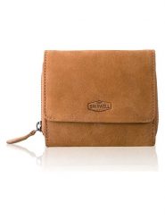 SPARWELL Skórzany portfel "Lyndsey" w kolorze jasnobrązowym - 12 x 10 x 3,5 cm rozmiar: onesize. Brązowe portfele męskie SPARWELL, bez wzorów, z materiału. Za 73.99 zł.