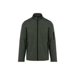 Kurtka Kariban Softshell. Zielone kurtki męskie KARIBAN, l, bez wzorów, z elastanu, bez kaptura. Za 197.00 zł.
