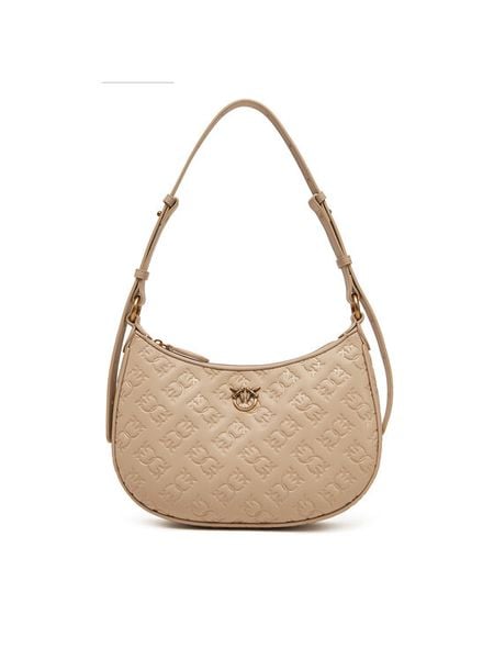 PINKO Torebka Half Moon Mini Fl PE 25 PLTT 102790 A1YB Beżowy. Brązowe torebki klasyczne damskie Pinko, bez wzorów, ze skóry, bez dodatków. Za 799.99 zł.