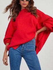 LA Angels Sweter w kolorze czerwonym rozmiar: M. Czerwone swetry klasyczne damskie LA Angels, m, bez kołnierzyka. Za 201.55 zł.