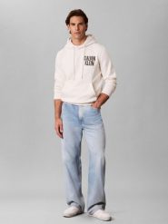 Calvin Klein Jeans bluza z kapturem Mężczyźni Bawełna biały, M. Białe bluzy z kapturem męskie Calvin Klein Jeans, m, z bawełny. Za 409.95 zł.