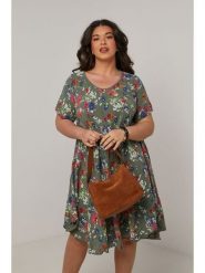 Curvy Lady Sukienka w kolorze khaki rozmiar: 40/42. Brązowe sukienki damskie Curvy Lady, bez wzorów, klasyczne, bez kołnierzyka, bez ramiączek, midi. Za 136.45 zł.