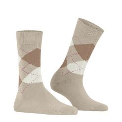 Skarpetki damskie Burlington Whitby. Brązowe skarpetki damskie Burlington, bez wzorów, z materiału. Za 85.50 zł.