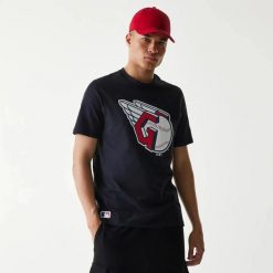 T-shirt Guardians Nos MLB Regular. Niebieskie t-shirty męskie New Era, na lato, s, bez wzorów, z materiału, bez kołnierzyka. Za 126.50 zł.