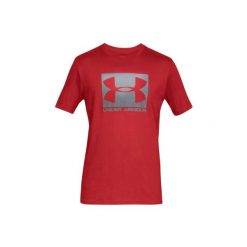 Koszulka do biegania męska Under Armour Sportstyle Boxed. Czerwone t-shirty sportowe męskie Under Armour, m, z bawełny, bez ramiączek, do biegania. Za 110.99 zł.
