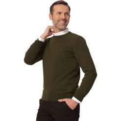 Sweter myśliwski męski Tagart Oslo 100% wełna Merino. Zielone swetry męskie tagart, l, bez wzorów, z wełny, bez kołnierzyka. Za 389.00 zł.