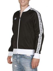 Arena Kurtka sportowa w kolorze czarno-białym rozmiar: 3XL. Czarne kurtki outdoor męskie Arena, xl, bez wzorów, z materiału, bez kaptura. Za 135.95 zł.