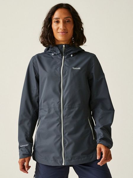 Regatta Kurtka przeciwdeszczowa "Hamara IV" w kolorze antracytowym rozmiar: 38. Czarne kurtki przeciwdeszczowe damskie Regatta, m, bez kaptura. Za 144.24 zł.