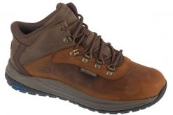 Buty trekkingowe męskie, Slip-Ins: Meroe - Pikeman. Brązowe buty trekkingowe męskie Skechers, z materiału, bez zapięcia, trekkingowe. Za 529.99 zł.