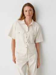 OPUS Koszula w kolorze kremowym rozmiar: 42. Brązowe koszule damskie Opus, bez wzorów, bez kołnierzyka, bez ramiączek. Za 143.99 zł.