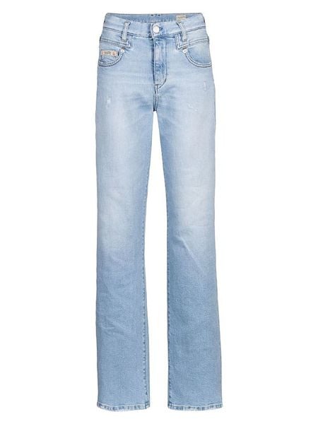 Herrlicher Dżinsy "Breezy" - Straight fit - w kolorze błękitnym rozmiar: W25/L32. Niebieskie jeansy damskie Herrlicher, z podwyższonym stanem. Za 205.93 zł.