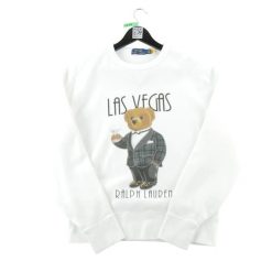 Second life - Bluza męska Polo Bear Las Vegas - Stan bardzo dobry. Białe bluzy bez kaptura męskie Ralph Lauren, m, z dresówki. Za 377.76 zł.