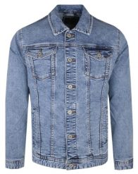 Przejściowa Kurtka Jeansowa (Katana) - Pako Jeans - Niebieska. Niebieskie kurtki męskie Pako Jeans, l, bez wzorów, z bawełny, klasyczne, bez kaptura. Za 269.00 zł.