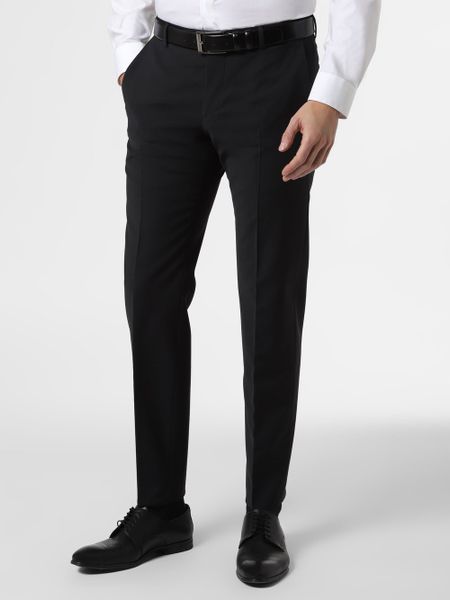 Finshley & Harding spodnie od garnituru modułowego Mężczyźni Modern Fit czarny, 98. Czarne spodnie materiałowe męskie Finshley & Harding, z materiału. Za 499.95 zł.