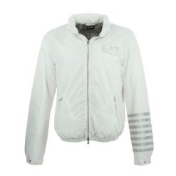 Kurtka EA7 Emporio Armani - Biała. Białe kurtki męskie EA7, xl, bez wzorów, z materiału, eleganckie, bez kaptura. Za 727.95 zł.