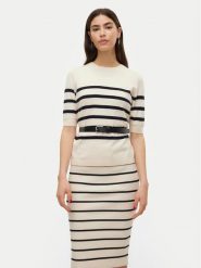 Vero Moda Sweter Saba 10306829 Beżowy Regular Fit. Brązowe swetry klasyczne damskie Vero Moda, m, z wiskozy, bez kołnierzyka. Za 89.99 zł.