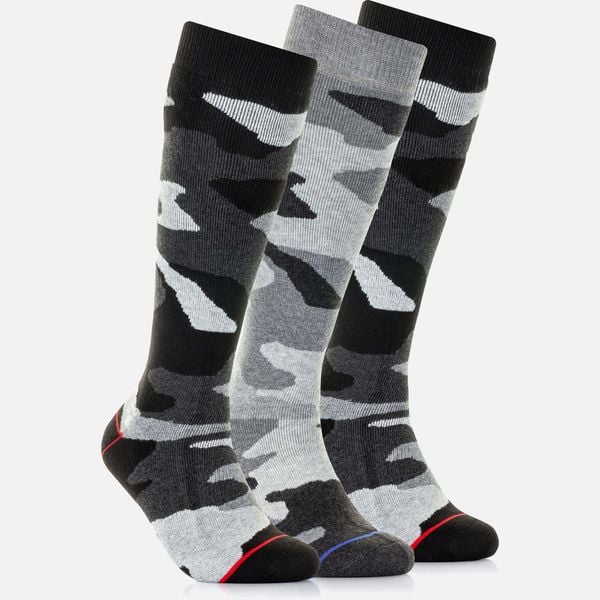 Skarpety Męskie Zimowe Narciarskie Zestaw 3 sztuk SURFANIC Pro Tech Camo. Czarne skarpetki męskie Surfanic, bez wzorów. Za 109.99 zł.