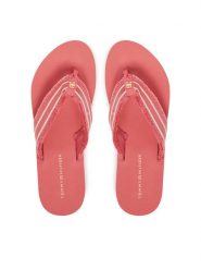 Tommy Hilfiger Japonki TH Webbing Beach Sandal FW0FW08739 Koralowy. Pomarańczowe klapki damskie Tommy Hilfiger, bez wzorów, z materiału, bez obcasa. Za 199.99 zł.