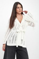 Kardigan damski ażurowy z piórkami TWINSET. Kardigany damskie Twinset Milano, xs, w ażurowe wzory. Za 1,469.00 zł.