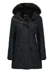 Geographical Norway Parka "Corta" w kolorze czarnym rozmiar: S. Czarne parki damskie Geographical Norway, s, bez wzorów. Za 259.13 zł.
