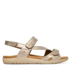 Sandały Josef Seibel. Żółte sandały damskie Josef Seibel, bez wzorów, bez obcasa, na płaskiej podeszwie. Za 429.99 zł.