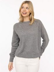 Zwillingsherz Sweter "Blogger" w kolorze szarym rozmiar: M. Szare swetry klasyczne damskie Zwillingsherz, m, z kaszmiru, bez kołnierzyka. Za 434.95 zł.