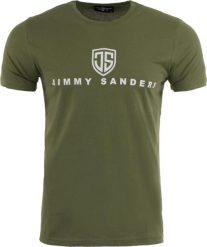 T-shirt męski Jimmy Sanders Vandigo khaki. Zielone t-shirty męskie Erima, na lato, m, bez wzorów, z bawełny, bez kołnierzyka. Za 49.28 zł.