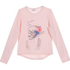 Koszulka w kolorze jasnoróżowym. Czerwone koszulki dziewczęce Daniel Hechter, Naf Naf Kids, bez wzorów, bez ramiączek. W wyprzedaży za 32.95 zł.