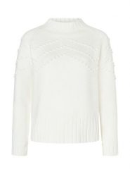 More & More Sweter w kolorze białym rozmiar: 44. Białe swetry klasyczne damskie MORE & MORE, bez kołnierzyka. Za 118.56 zł.