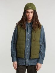 G-Star Kamizelka pikowana w kolorze khaki rozmiar: S. Brązowe kamizelki męskie G-Star, s. Za 210.81 zł.