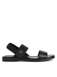 Lasocki Sandały EST-HELENA-02 Czarny. Czarne sandały damskie Lasocki, bez wzorów, z materiału, bez obcasa, na płaskiej podeszwie. Za 83.99 zł.