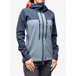 Kurtka softshell damska Haglofs Roc Sight Softshell Jacket. Szare kurtki damskie Haglöfs, bez wzorów, z softshellu, bez kaptura. Za 953.99 zł.