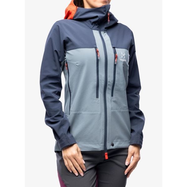 Kurtka softshell damska Haglofs Roc Sight Softshell Jacket. Szare kurtki damskie Haglöfs, bez wzorów, z softshellu, bez kaptura. Za 1,001.99 zł.