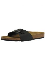 Birkenstock Klapki "Madrid" w kolorze czarnym rozmiar: 43. Czarne klapki damskie Birkenstock, bez wzorów, bez obcasa. Za 198.10 zł.