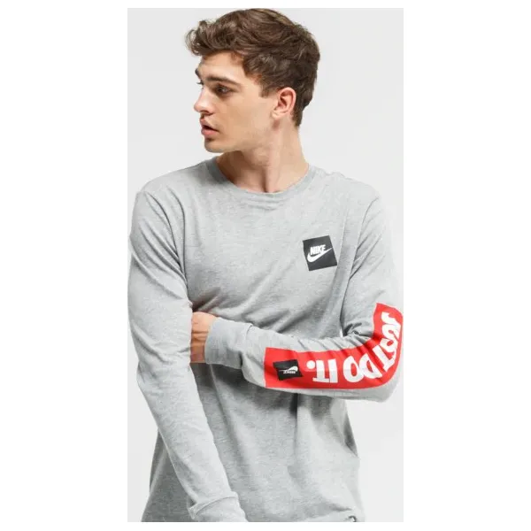 Nike Koszulka Ls M Nsw Ls Jdi Bmpr , szary, rozmiar XL. Szare koszulki męskie z długim rękawem Nike, m, z bawełny. Za 119.99 zł.