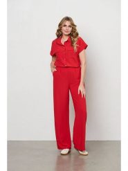 &Co Woman Bluzka "Nuri" w kolorze czerwonym rozmiar: M. Czerwone bluzki damskie &Co Woman, m, bez wzorów, bez kołnierzyka, bez ramiączek. Za 170.47 zł.